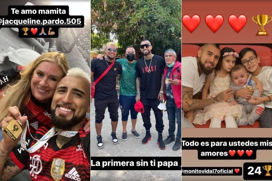 La íntima celebración de Arturo Vidal reflejada en sus redes sociales.