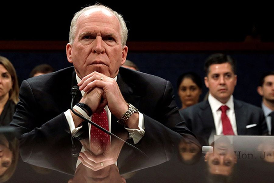 Former CIA Director John Brennan tesifies on Capitol Hill in Washington