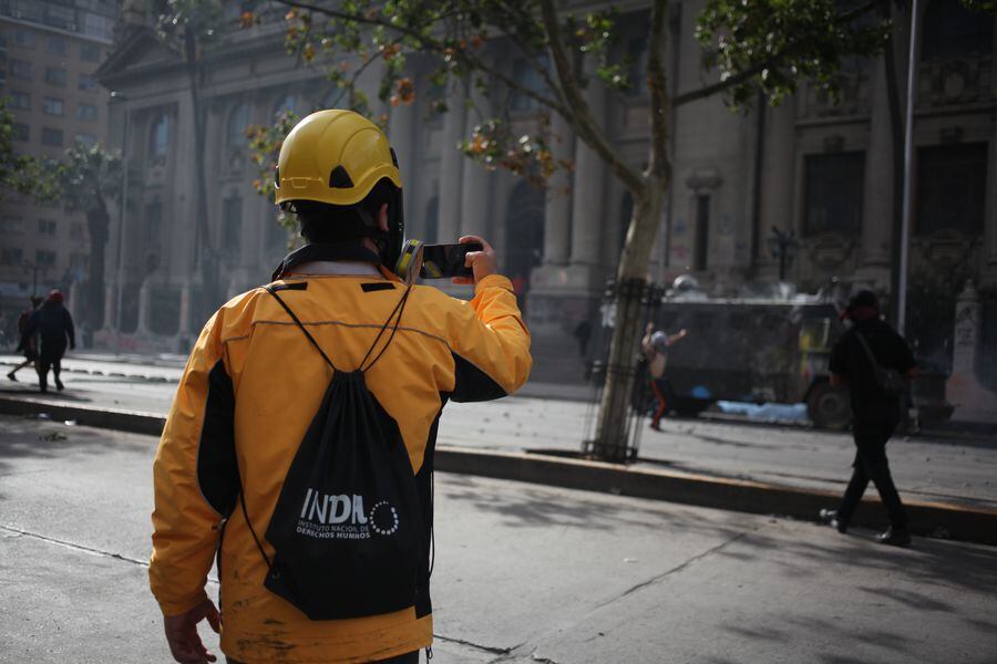 INDH durante la manifestacion