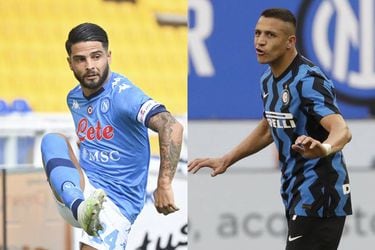 La prensa italiana especula con un posible trueque entre el Inter y el Napoli por Insigne y Alexis Sánchez.