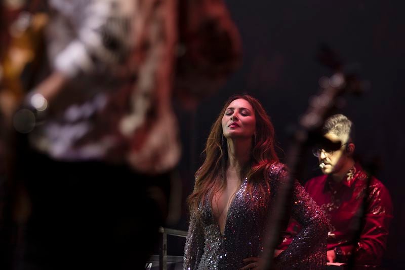 Myriam Hernández en la fecha de Sinergia Tour en Cali, Colombia