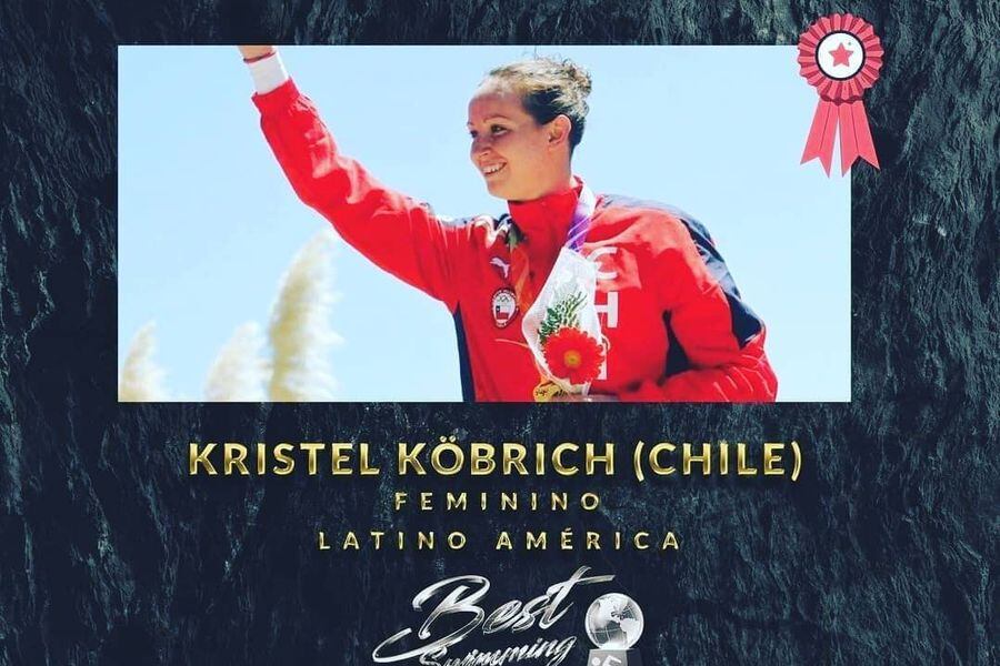 Kristel Köbrich nominada como la mejor nadadora de Latinoamérica durante el 2021.