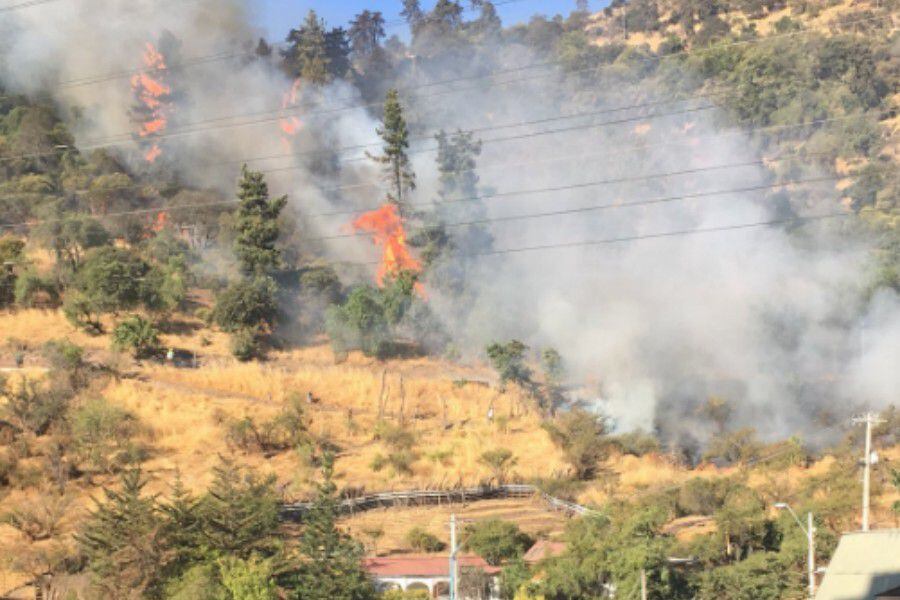 incendio cerro san cristobal