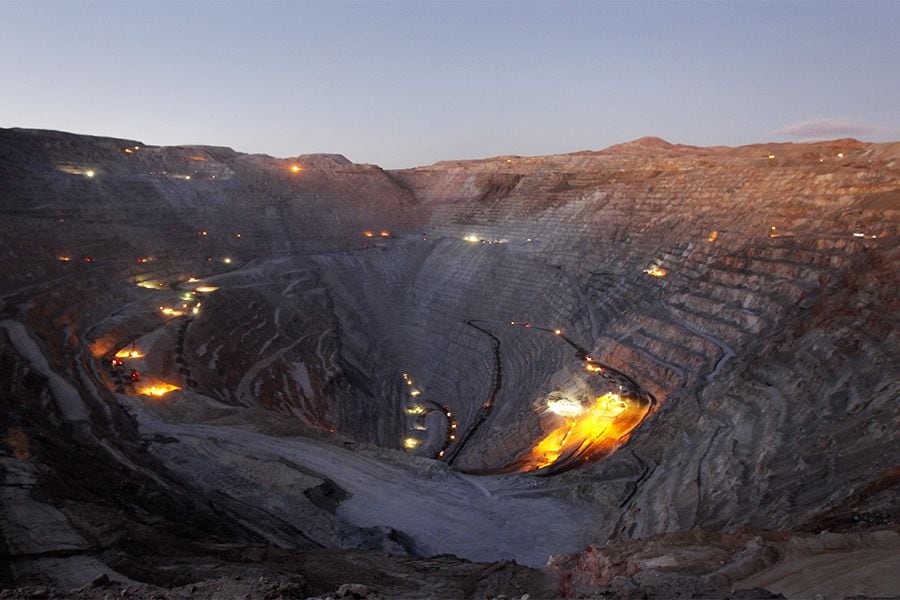 MINA DE COBRE DE CHUQUICAMATA EN CHILE