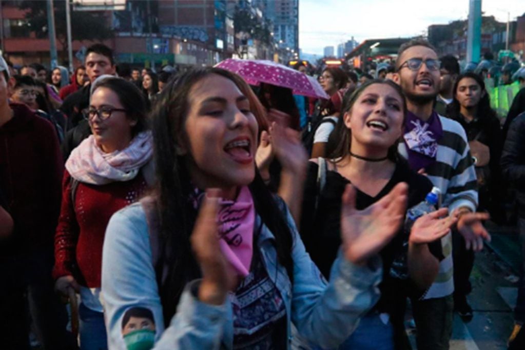 Manifestaciones en Bogotá: Gentileza: EFE (El País)