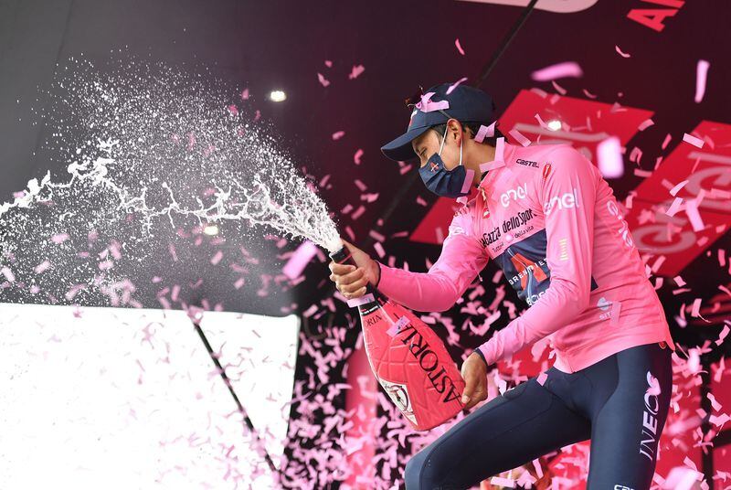 Egan Bernal se coronó campeón del Giro de Italia.