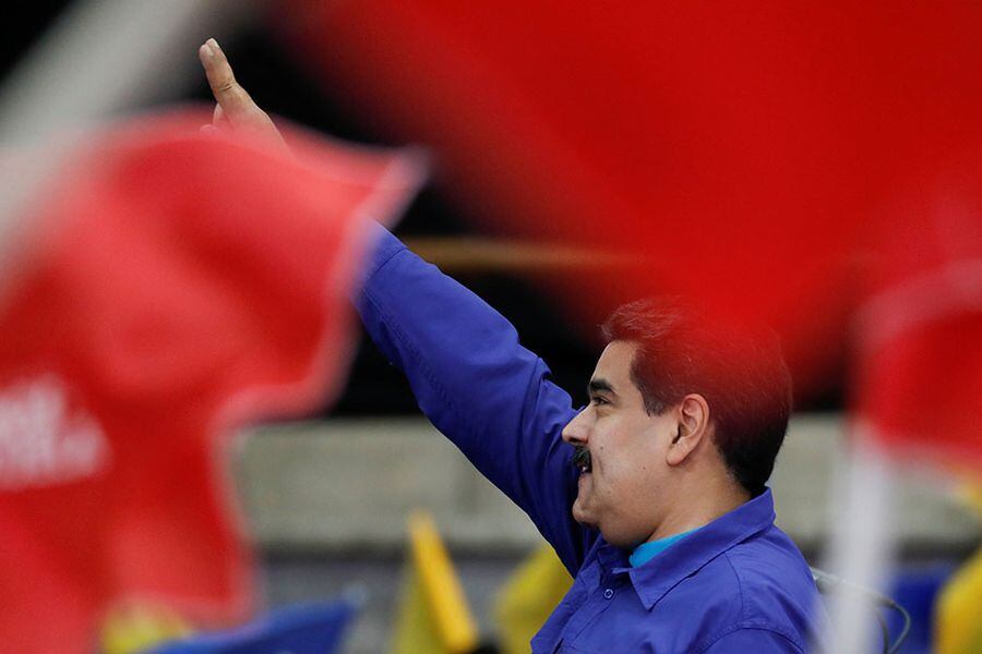 Venezuela's President Nicolas Maduro attends an event with supporters of Somos Venezuela (We are Venezuela) movement in Caracas