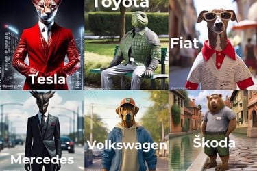 Las marcas de autos representadas por animales.