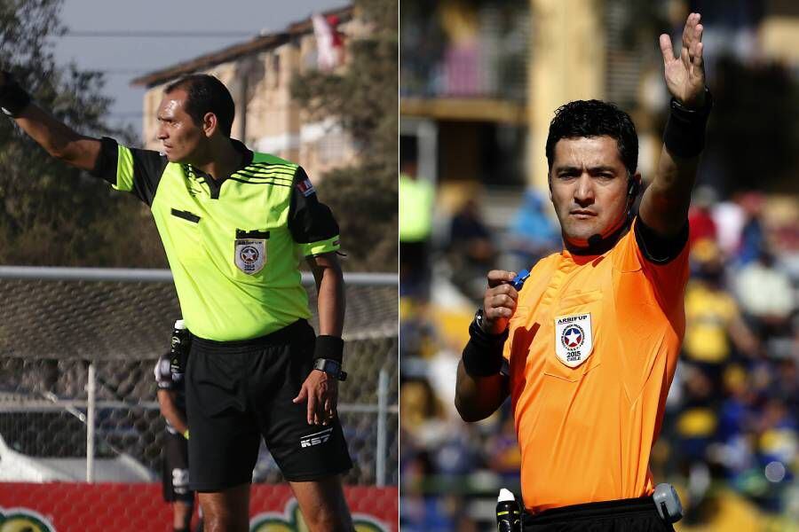 Omar Oporto (de amarillo) y Patricio Blanca (naranjo) fueron dos de los tres árbitros desafectados esta semana por Javier Castrilli.