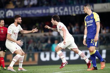 Milan derrota a Hellas Verona y retoma el liderato de Italia a dos fechas del final de la Serie A