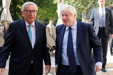 Boris Johnson y Juncker