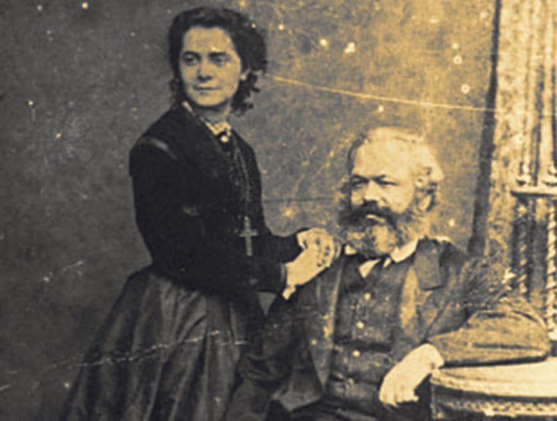 Karl Marx y su esposa, Jenny von Westphalen