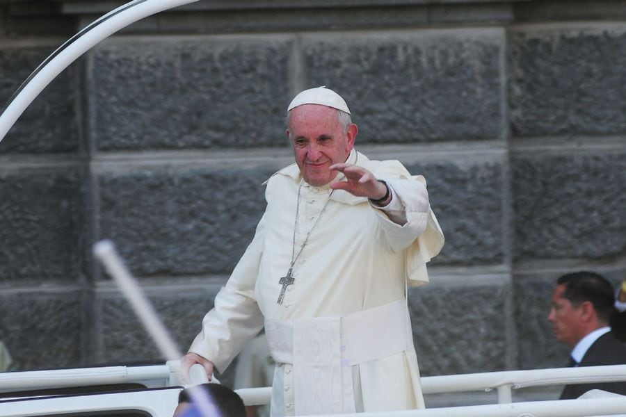 Papa llega catedral