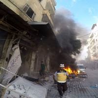 Al menos 60 muertos en un ataque con drones contra una academia militar siria 