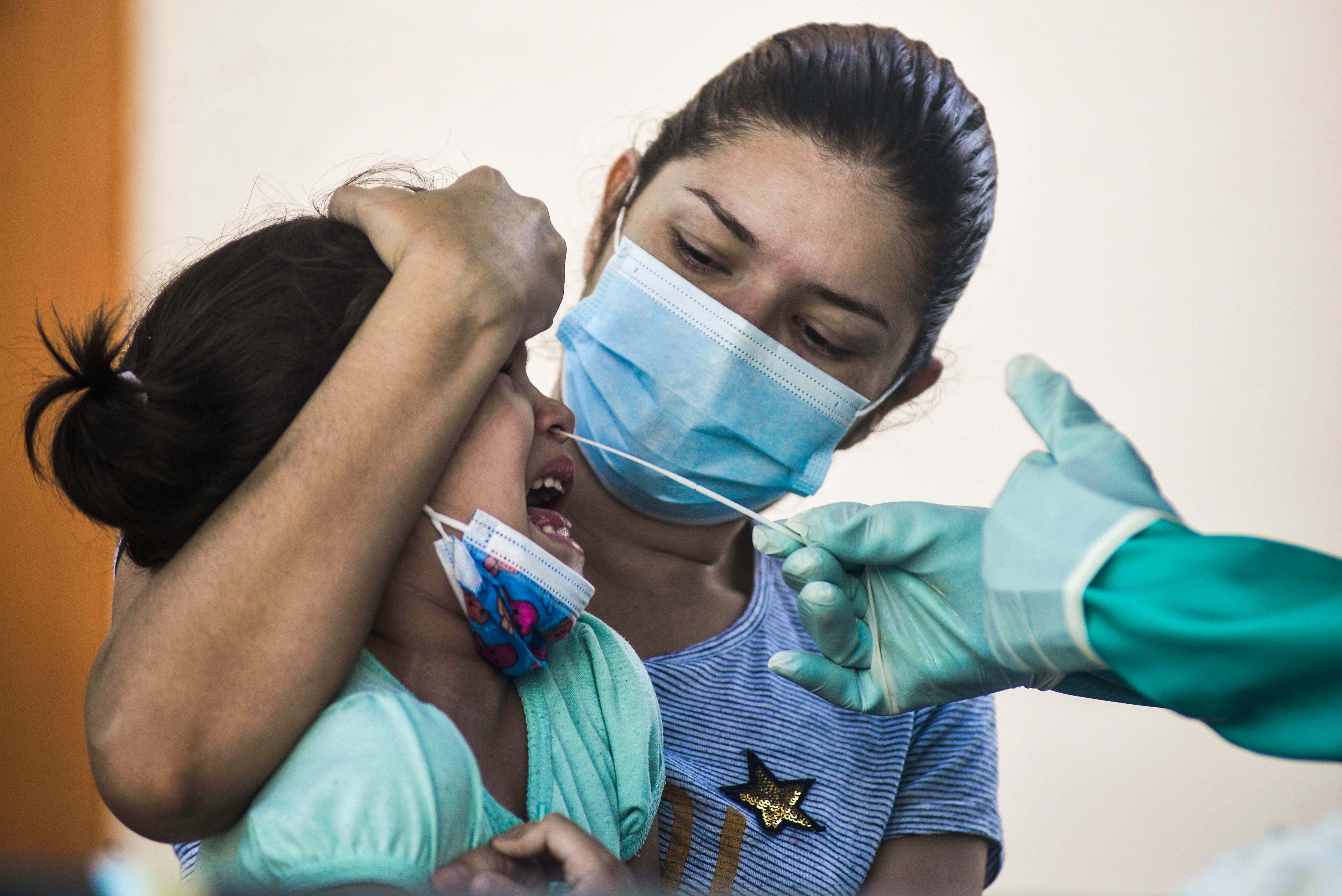 COVID-19 testing as Coronavirus cases spike in El Salvador - 20 Jun 2021