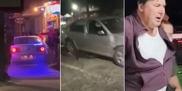 Conductor ebrio sube auto a la vereda en Pucón