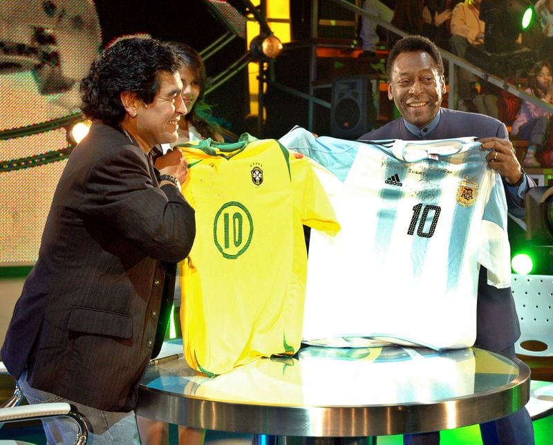 Maradona y Pelé, en La Noche del 10.