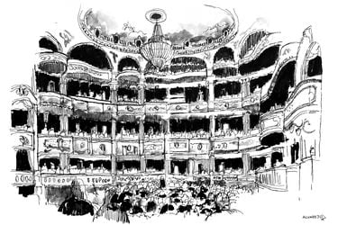 Con exposición de ilustraciones y visita guiada el Teatro Municipal de Santiago festeja sus 166 años   