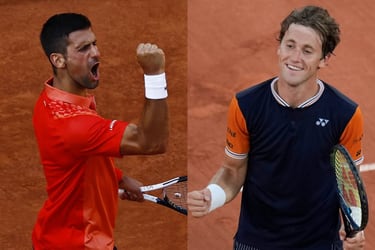 Novak Djokovic y Casper Ruud protagonizarán la final de Roland Garros.
