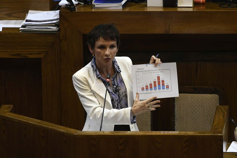 La interpelación a la ministra Carolina Tohá en el Congreso. Foto: Pablo Ovalle Isasmendi / Agencia Uno.