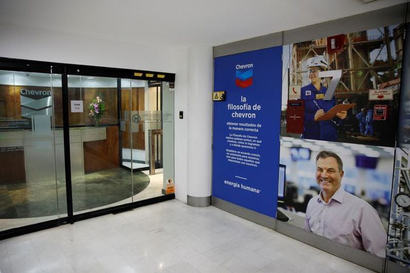 The Caracas office of Chevron, which says it complies with the sanctions.