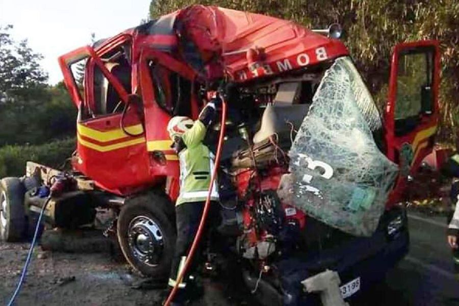 bomberos accidente