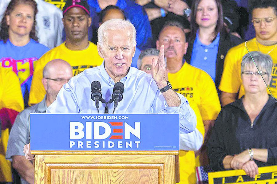 Joe Biden addresses labor union in first major public event since launching presidential campaign (45419699)