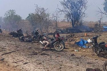 Ataque aéreo del Ejército de Myanmar a grupo rebelde deja más de 160 muertos entre la población civil