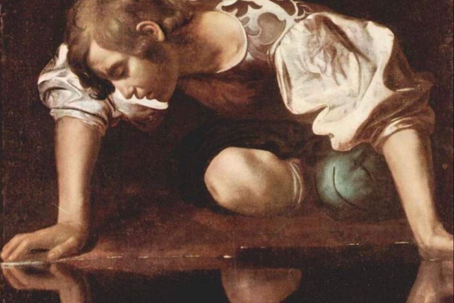 Narcisco, en la obra de Caravaggio