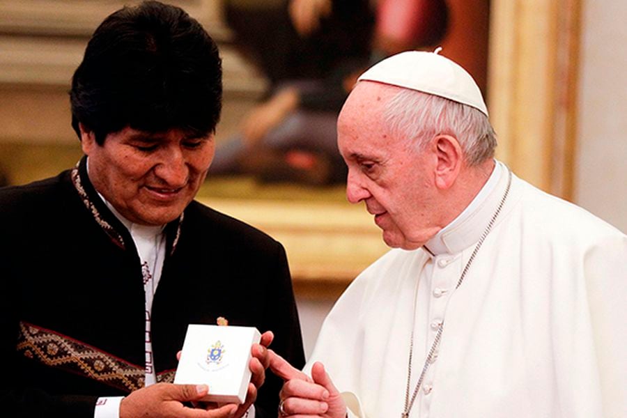 Papa Francisco y Evo Morales