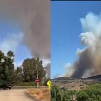Alerta roja en comuna de San Pedro por incendio forestal: cinco estructuras han resultado afectadas