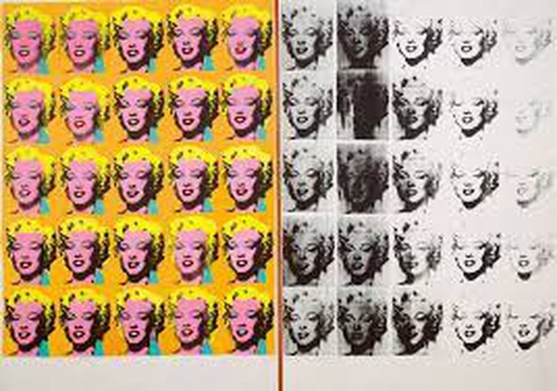 "Díptico Marilyn", (1962), de Andy Warhol. Serigrafía sobre lienzo (301,56 × 144,8 cm) en el Tate Modern