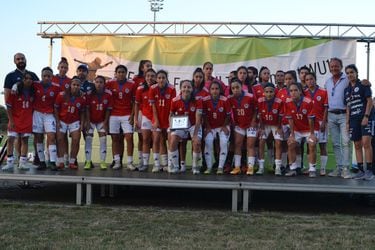 Chile, durante la ceremonia de cierre del torneo.