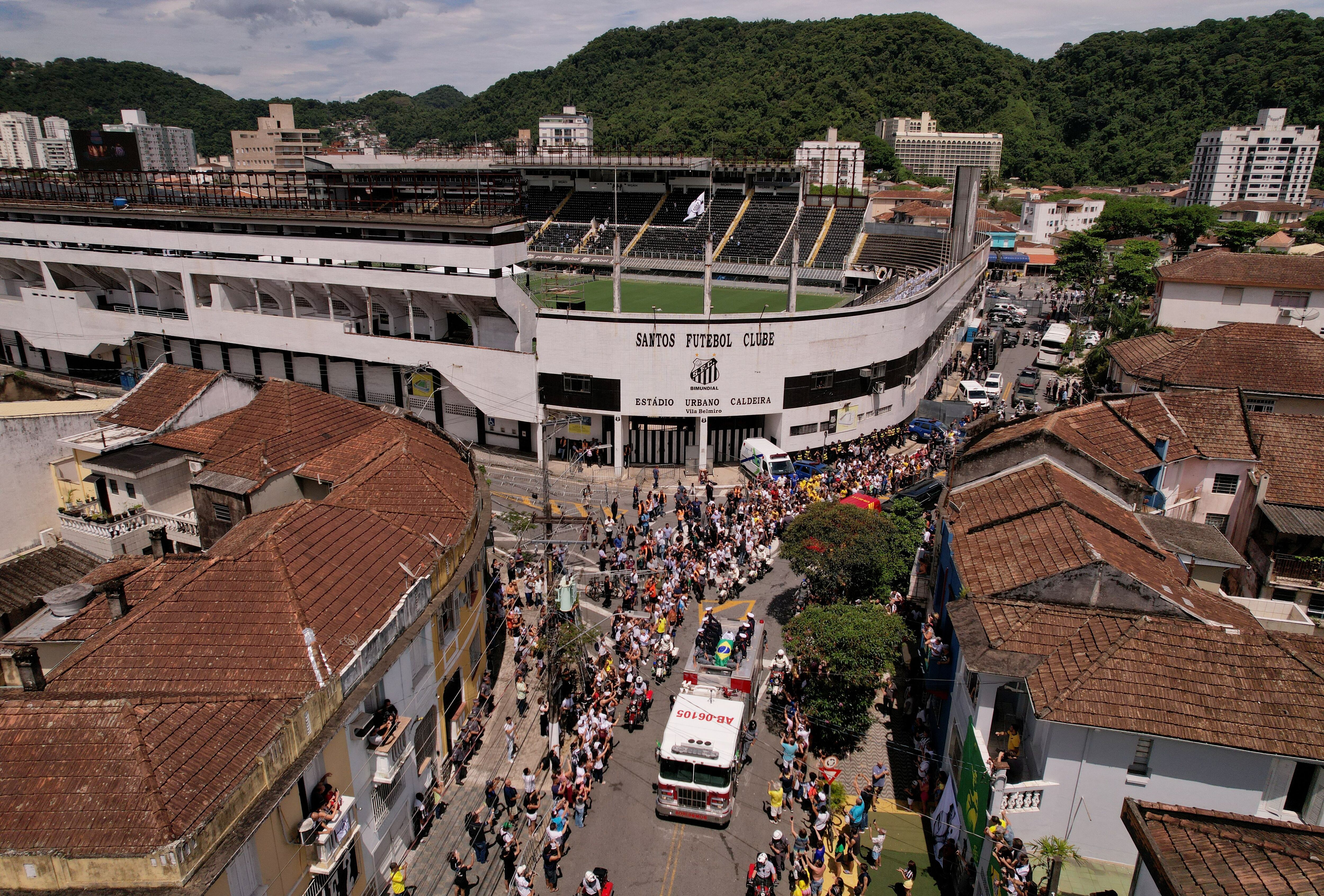 Death of Brazilian soccer legend Pele in Santos