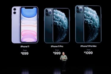Phil Schiller presents the new iPhone 11 Pro at an Apple event at their headquarters in Cupertino