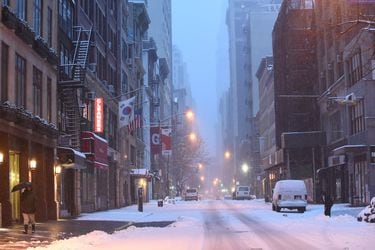 nieve en nueva york