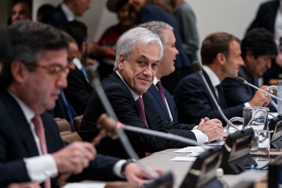 El Presidente Sebastián Piñera en la sede de la ONU.