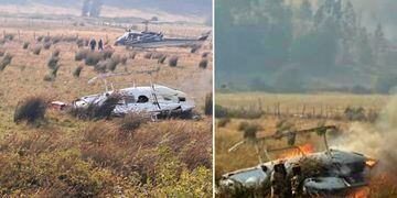 Dos muertos por caída de helicóptero en Galvarino