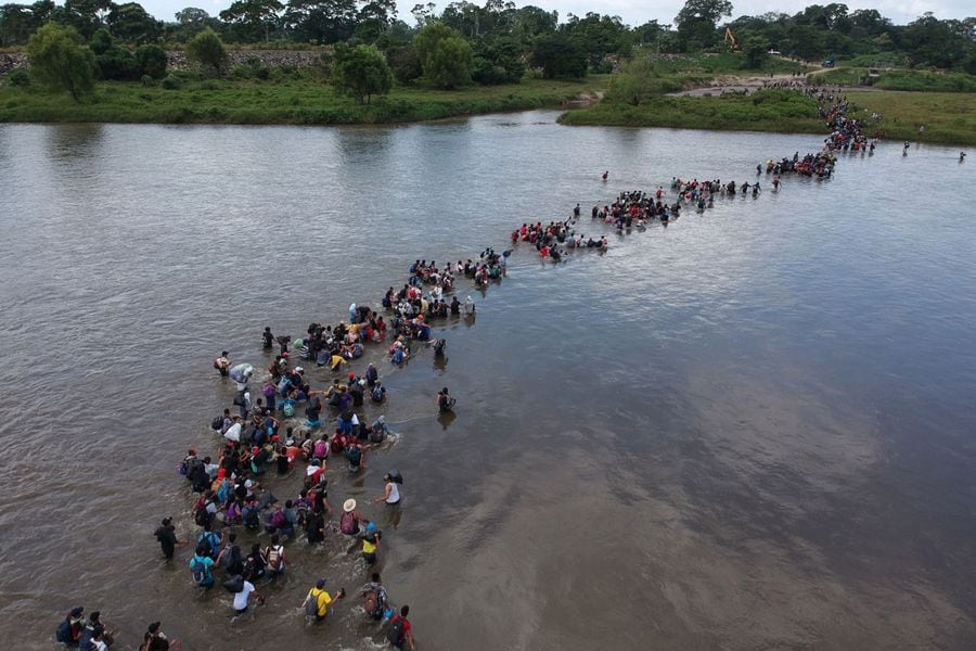 -- AFP PICTURES OF THE YEAR 2018 --Aerial view of Salvadorean migra