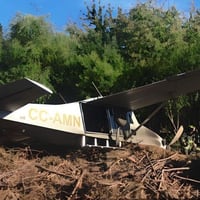 Avioneta capotó en las cercanías del Aeródromo de Villarrica