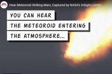 Escucha el asombroso sonido de un meteorito estrellándose en Marte grabado por la Nasa