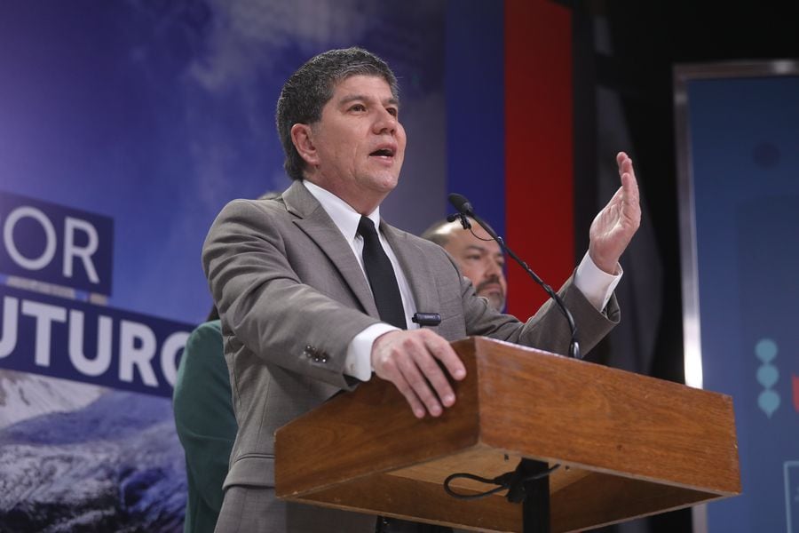 El subsecretario del Interior, Manuel Monsalve, en una vocería en La Moneda.