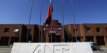 Sede de la ANFP sin sus banderas de los respectivos clubes de Chile