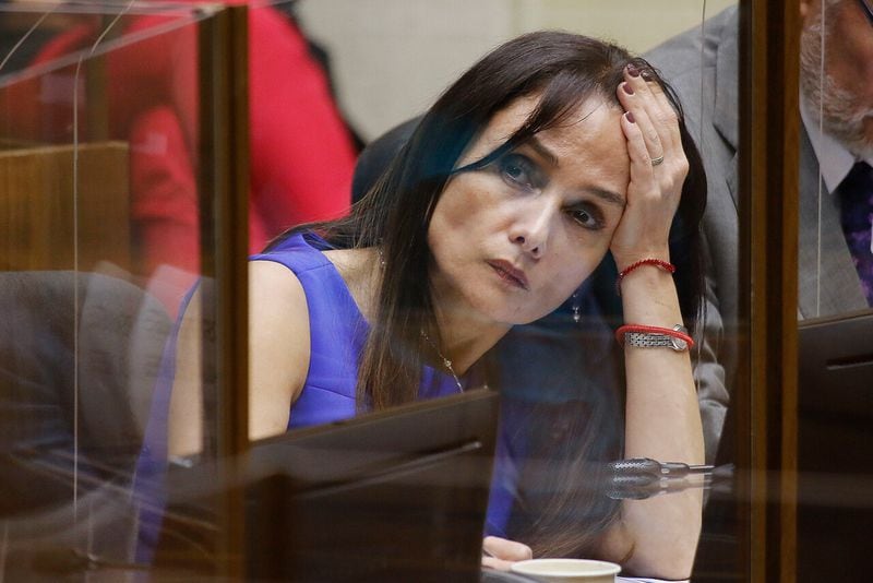 Comisión de Constitución del Senado escuchó la exposición de Marta Herrera, candidata del Ejecutivo para fiscal nacional. Foto: Leonardo Rubilar Chandia / Agencia Uno.