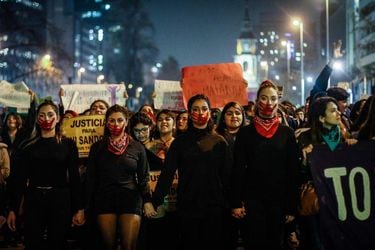 Marcha feminista contra la violencia machista