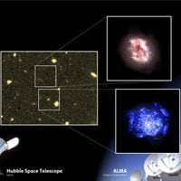 “Escondidas en el amanecer del tiempo”: astrónomo de la U. de Chile participa en descubrimiento de dos nuevas galaxias en los albores del Universo
