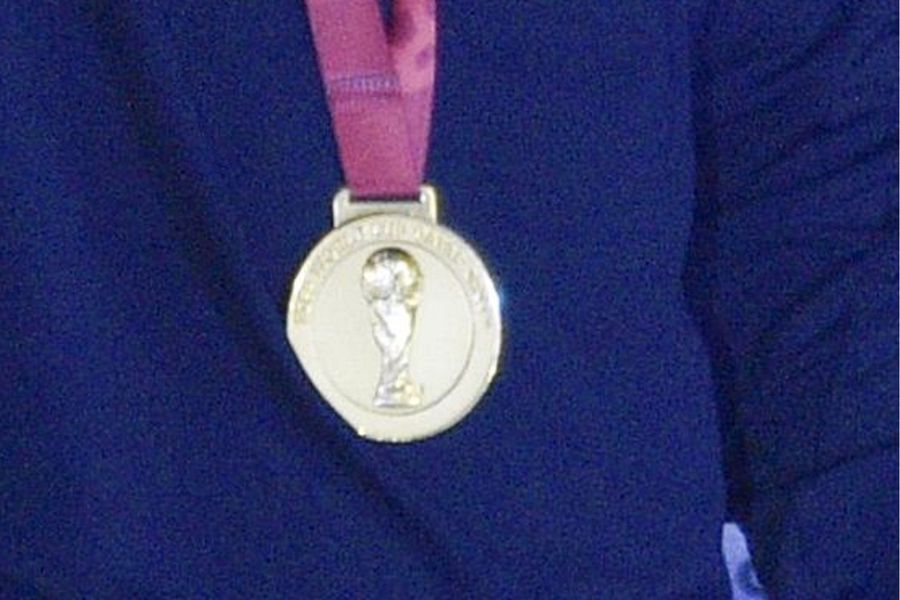 La medalla de campeón del mundo.