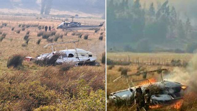Dos muertos por caída de helicóptero en Galvarino