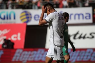 Damián Pizarro, en el choque entre Ñublense y Colo Colo