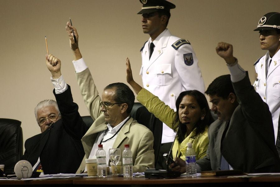 Alberto Acosta, presidente de la Asamblea Constituyente de Ecuador en